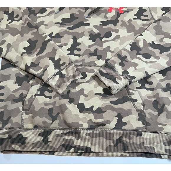 Under Armour Camo Hooded Sweatshirt Hoodie Men's Large Loose Outdoor Hunting - Picture 2 of 10